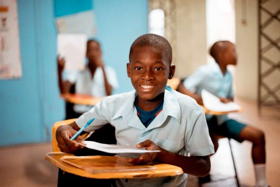 shallow-focus-shot-african-child-learning-school